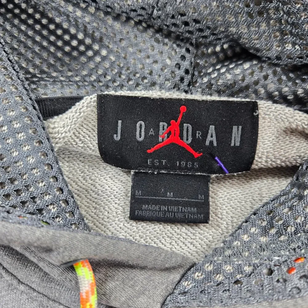 Nike Air Jordan Jumpman Pullover Fleece Hoodie in Grey Men's Size Medium‎
